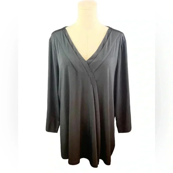 Lane Bryant V Neck Blouse with 3/4‎ Sleeves - Picture 1 of 2